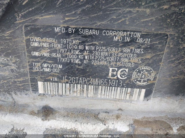 JF2GTAPC4MH651913 Subaru Crosstrek Touring