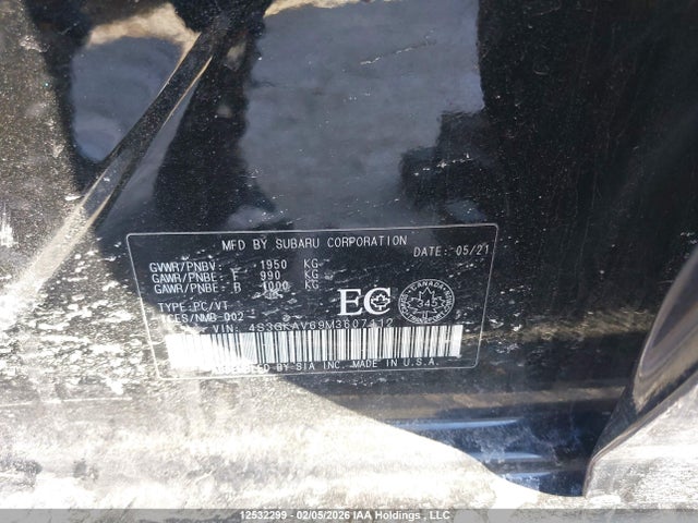 Продажа на аукционе авто 2021 Subaru Impreza Premium, vin: 4S3GKAV69M3607112, номер лота: 12532299