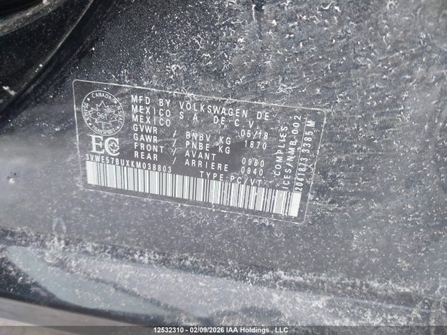 3VWE57BUXKM038803 Volkswagen JETTA SEL