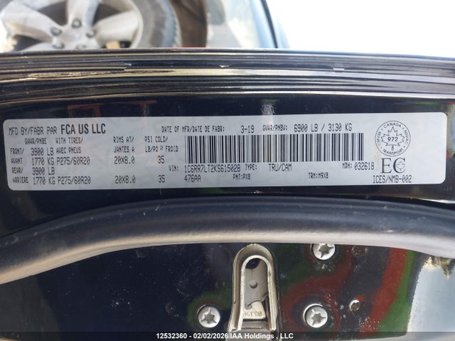 1C6RR7LT2KS615028 RAM 1500 Classic Slt