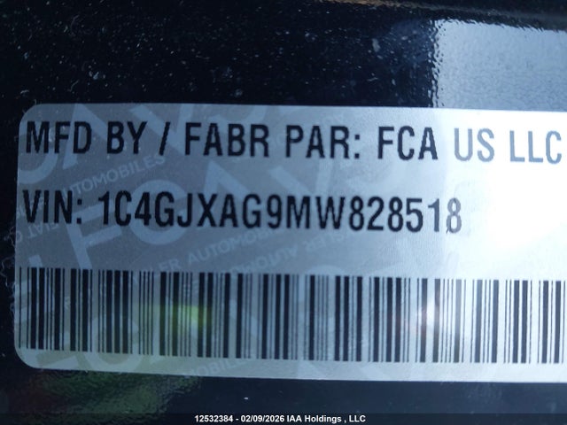 1C4GJXAG9MW828518 Jeep Wrangler Sport S