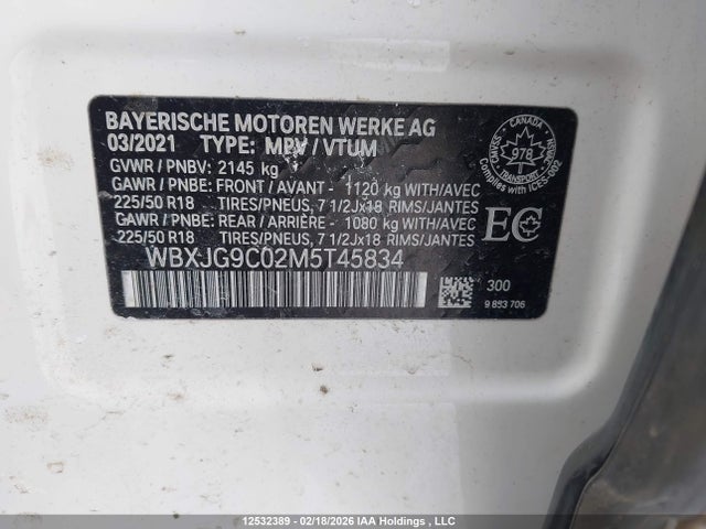 WBXJG9C02M5T45834 BMW X1 Xdrive28i/xdrive28i Essential