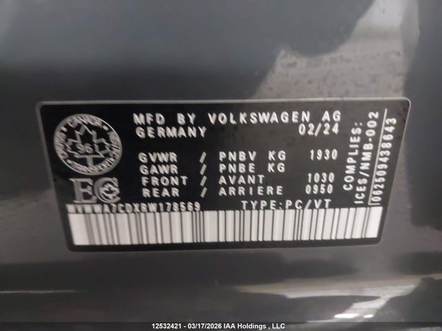 WVWWA7CDXRW178569 Volkswagen Gti Autobahn