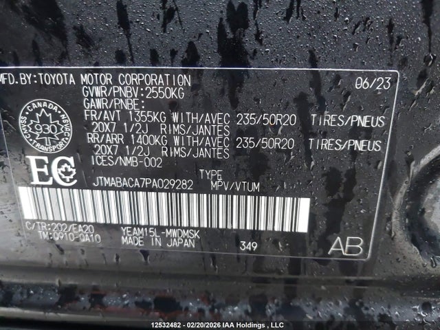 JTMABACA7PA029282 Toyota BZ4X XLE