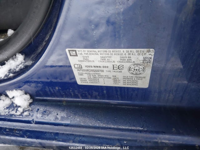 3GTU2UEC2EG322700 GMC Sierra 1500 Sle