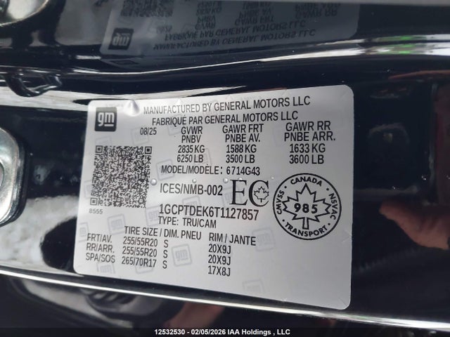 1GCPTDEK6T1127857 Chevrolet Colorado Z71 4wd