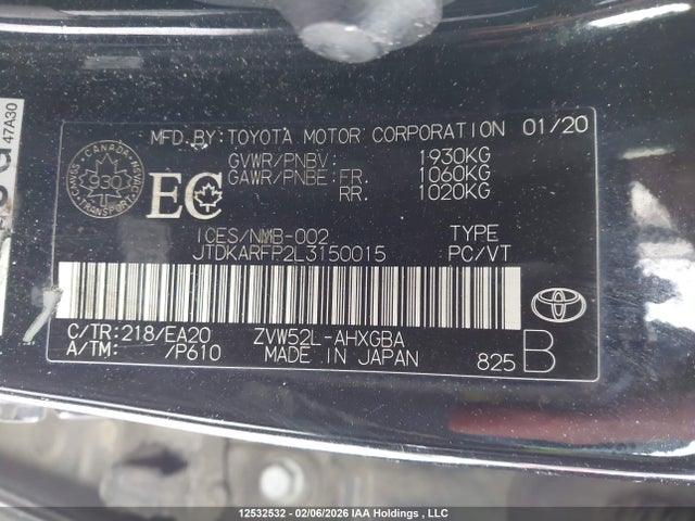 JTDKARFP2L3150015 Toyota Prius Prime Upgrade