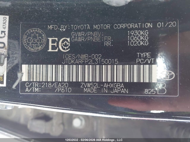 JTDKARFP2L3150015 Toyota Prius Prime Upgrade