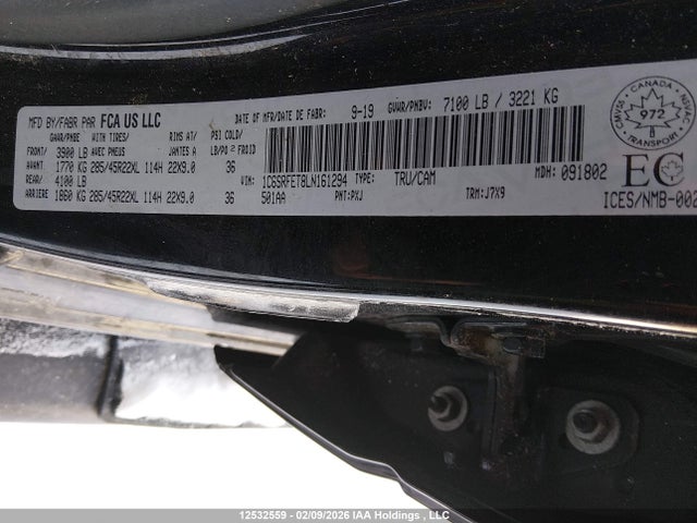 1C6SRFET8LN161294 RAM 1500 Sport/rebel