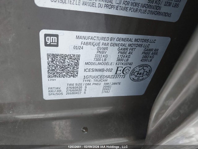 1GTUUCED5RZ237773 GMC Sierra 1500 Elevation