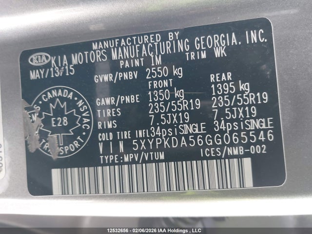 KIA Sorento 2016 5XYPKDA56GG065546 Image 18