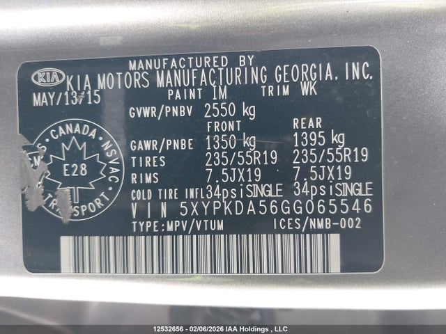 KIA Sorento 2016 5XYPKDA56GG065546 Image 9
