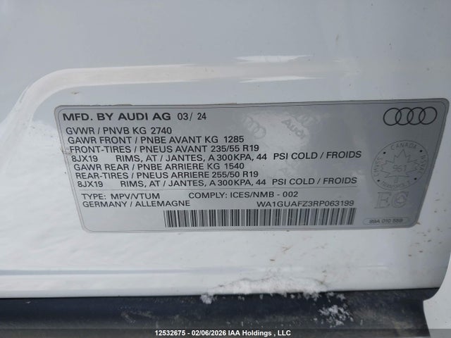 Audi Q4 E-tron 55 2024 WA1GUAFZ3RP063199 Image 9
