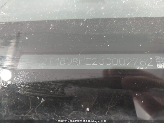 2T1BURHE2JC002762 Toyota COROLLA SE