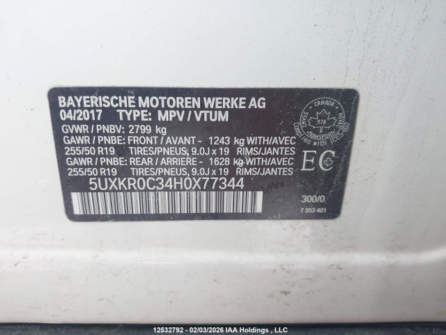 5UXKR0C34H0X77344 BMW X5 Xdrive35i