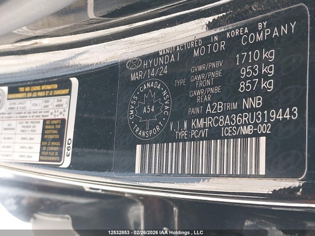 Продажа на аукционе авто 2024 Hyundai Venue, vin: KMHRC8A36RU319443, номер лота: 12532853