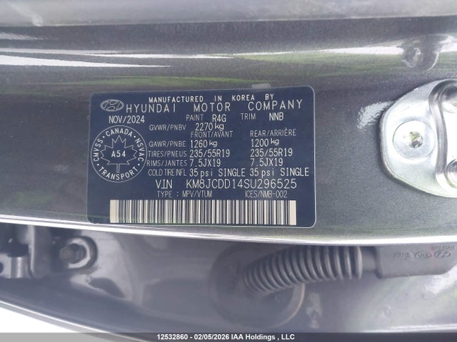 KM8JCDD14SU296525 Hyundai TUCSON HYBRID