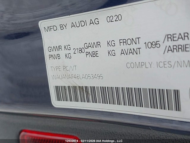 WAUANAF46LA053495 Audi A4 2.0t Komfort