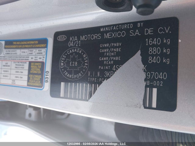 3KPA25AD7ME397040 KIA Rio Lx Premium/lx+