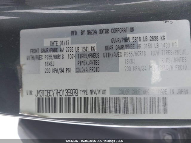 JM3TCBCY7H0135979 Mazda CX-9