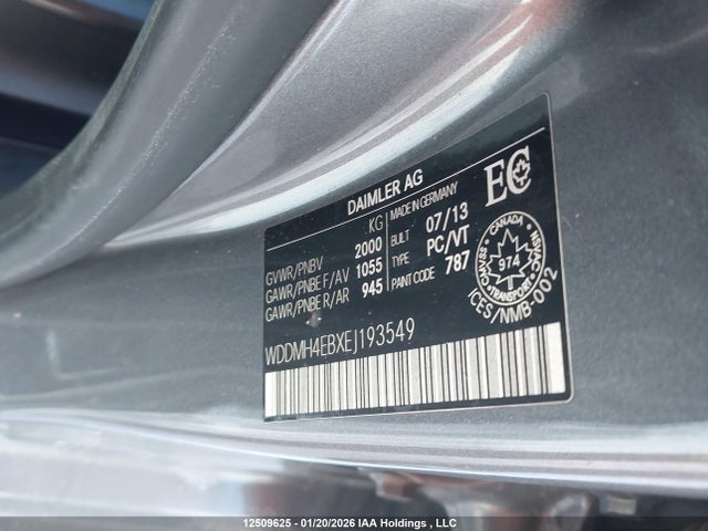 WDDMH4EBXEJ193549 Mercedes-Benz B 250 Sports Tourer