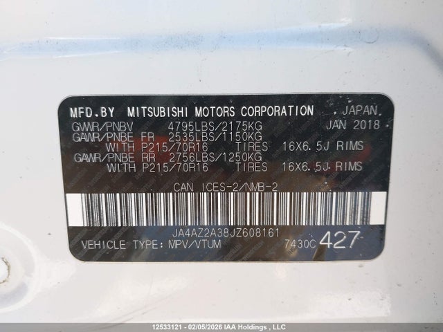 Mitsubishi Outlander Es 2018 JA4AZ2A38JZ608161 Image 19