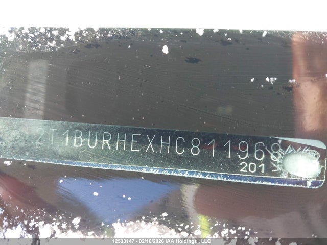 12533147 :رقم المزاد ، 2T1BURHEXHC811968 vin ، 2017 Toyota Corolla مزاد بيع