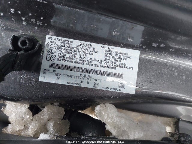 1FADP3K26EL297378 Ford FOCUS SE
