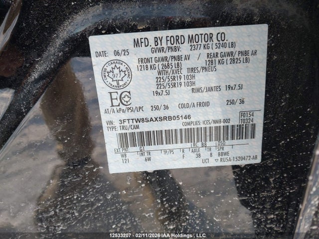 3FTTW8SAXSRB05146 Ford Maverick Lariat