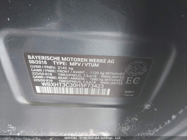 WBXHT3C30H5F73423 BMW X1 Xdrive28i