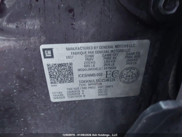 1GKKNULS5JZ146135 GMC Acadia Slt-1