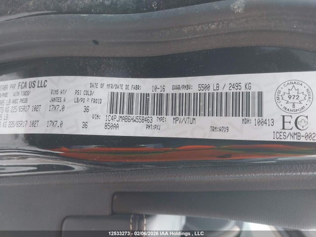1C4PJMAB6HW558463 Jeep Cherokee Sport