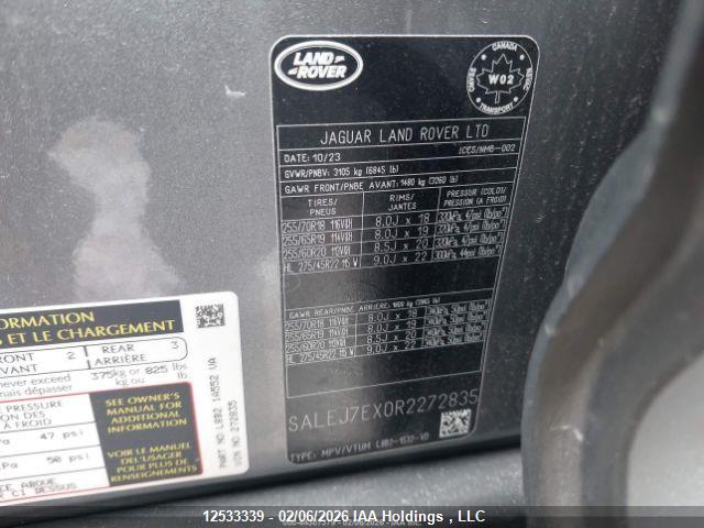 Продажа на аукционе авто 2024 Land Rover Defender 110 P300 S, vin: SALEJ7EX0R2272835, номер лота: 12533339