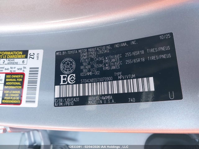 Toyota Grand Highlander 2026 5TDACAB55TS070900 Image 9