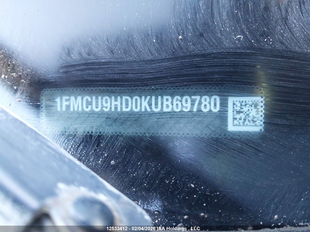 2019 Ford Escape Sel მანქანა იყიდება აუქციონზე, vin: 1FMCU9HD0KUB69780, აუქციონის ნომერი: 12533412