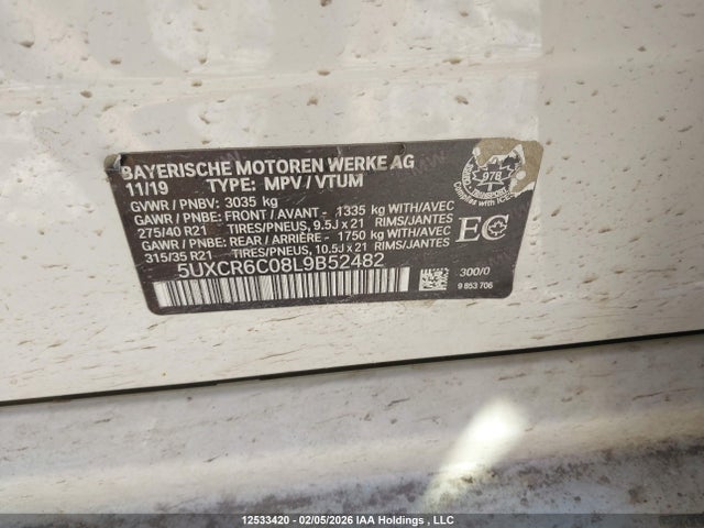 5UXCR6C08L9B52482 BMW X5 Xdrive40i