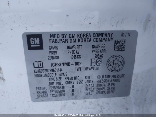 Buick Encore Leather 2014 KL4CJGSB7EB661144 Image 9
