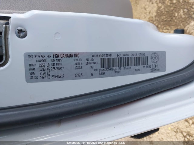 2C4RDGBG7HR707595 Dodge Grand Caravan Cvp/sxt