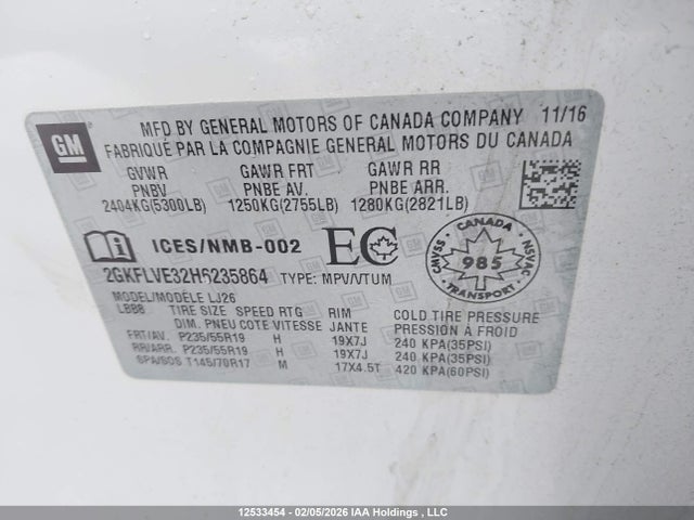 GMC Terrain Denali 2017 2GKFLVE32H6235864 Image 9