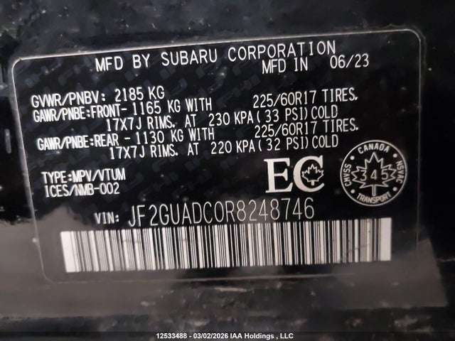 Subaru Crosstrek Premium 2024 JF2GUADC0R8248746 Image 18