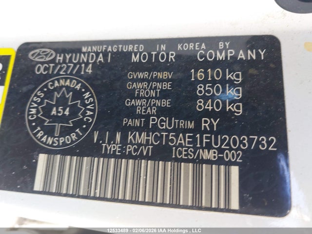 KMHCT5AE1FU203732 Hyundai ACCENT SE