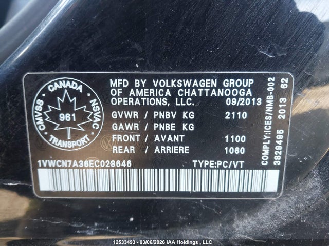 Volkswagen Passat 2.0 Tdi Highline 2014 1VWCN7A36EC028646 Image 9
