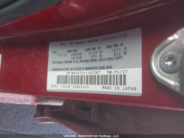 JM1BN1K7XJ1163387 Mazda 3 SPORT
