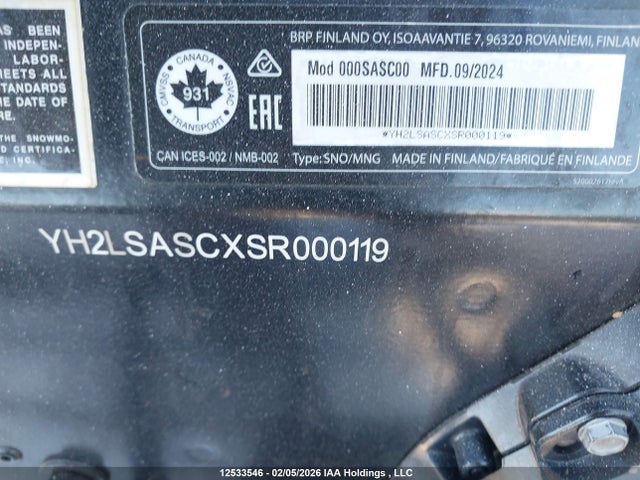 YH2LSASCXSR000119 Lynx Shredder Re 850 Rer