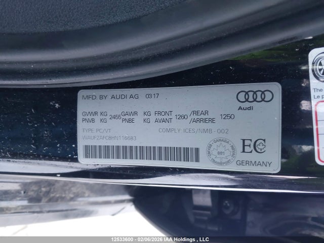 Aukcja sprzedaży 2017 Audi A6 3.0t Progressiv, vin: WAUF2AFC8HN116683, numer aukcji: 12533600