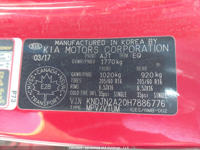 KNDJN2A20H7886776 KIA Soul