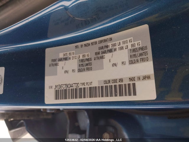 JM1DKFC76K0447720 Mazda CX-3
