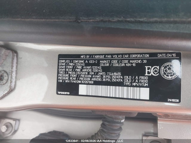 YV4612NK1G1267808 Volvo Xc70 T5 Premier