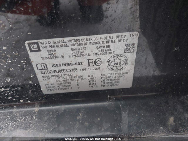 3GTU2WEJ8EG302168 GMC Sierra K1500 Denali