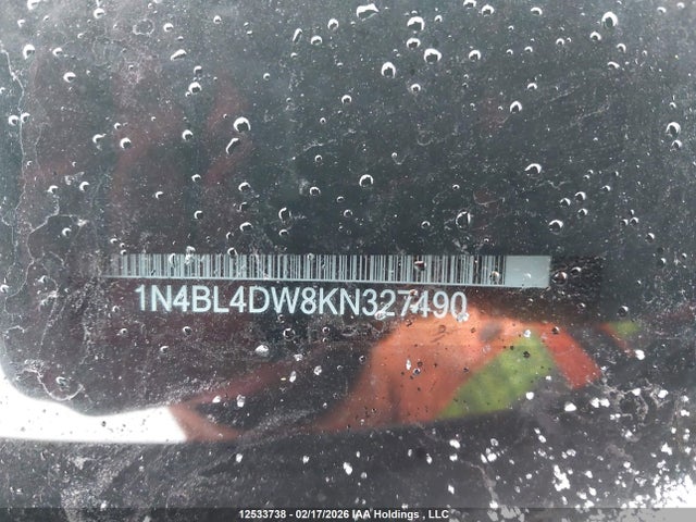 1N4BL4DW8KN327490 Nissan Altima 2.5 Sv